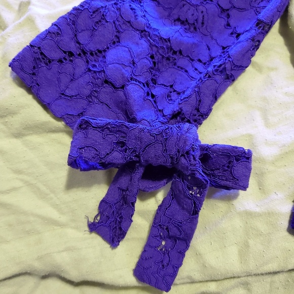 Vince Camuto Sheer Floral Lace Dress 6 - Picture 6 of 8